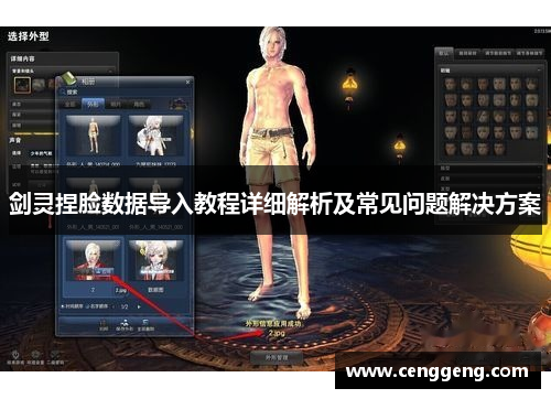 剑灵捏脸数据导入教程详细解析及常见问题解决方案